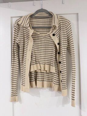 Knit Skirt, Tank, and Cardigan Set